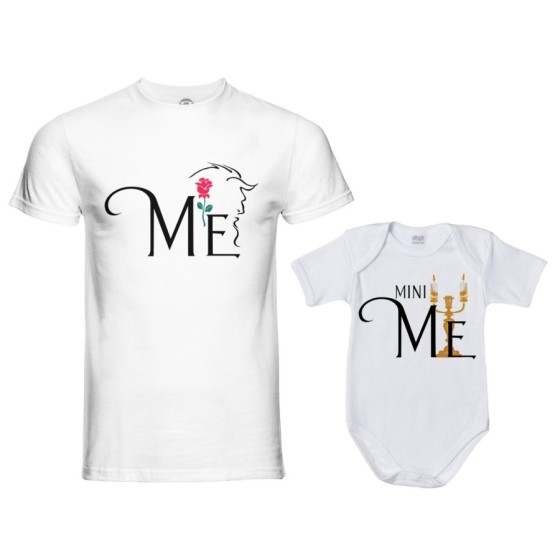 Coordinato t-shirt e body neonato padre figlio me la bestia mini lumière Per il papà 2