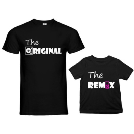 Coordinato t-shirt e body neonato padre figlio the original the remix music Per il papà