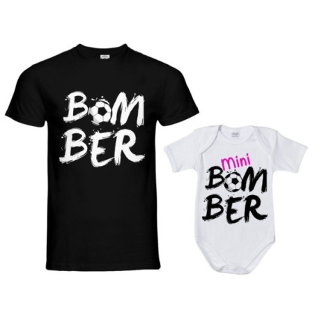 Coordinato t-shirt e body neonato padre figlio bomber mini bomber Per il papà