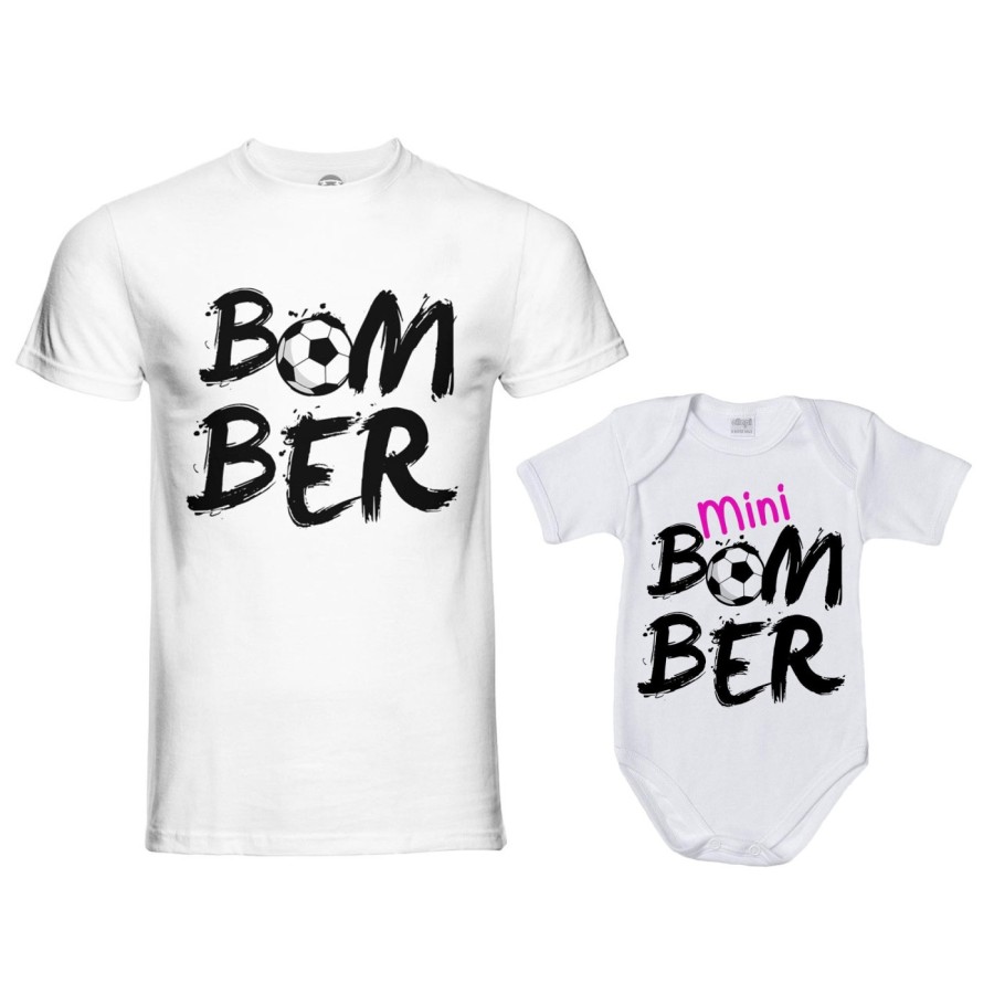 Coordinato t-shirt e body neonato padre figlio bomber mini bomber Per il papà
