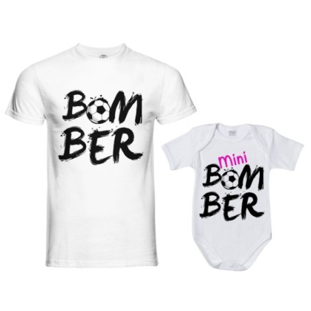Coordinato t-shirt e body neonato padre figlio bomber mini bomber Per il papà