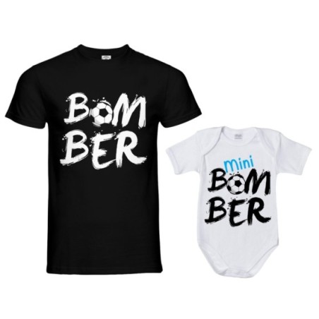 Coordinato t-shirt e body neonato padre figlio bomber mini bomber Per il papà