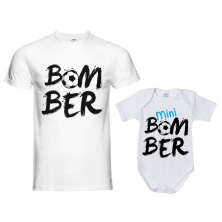 Coordinato t-shirt e body neonato padre figlio bomber mini bomber Per il papà