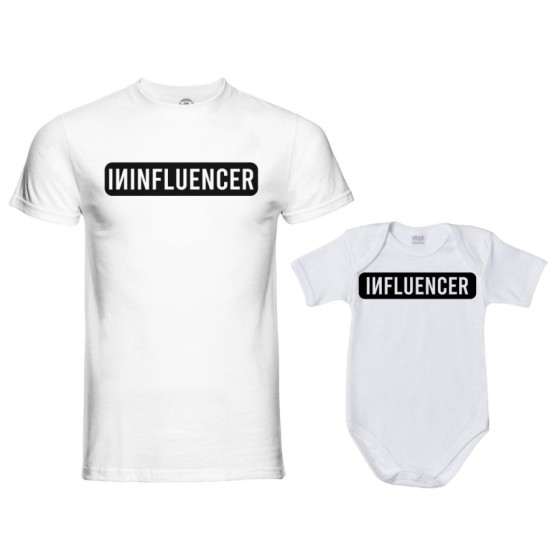 Coordinato t-shirt e body neonato padre figlio ininfluencer Per il papà