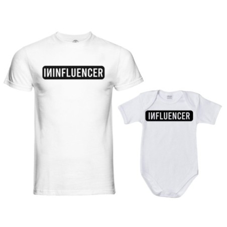 Coordinato t-shirt e body neonato padre figlio ininfluencer