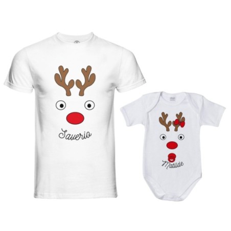 Coordinato t-shirt e body neonato padre figlio...
