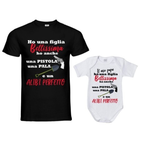 Coordinato t-shirt e body neonato padre figlio ho un...