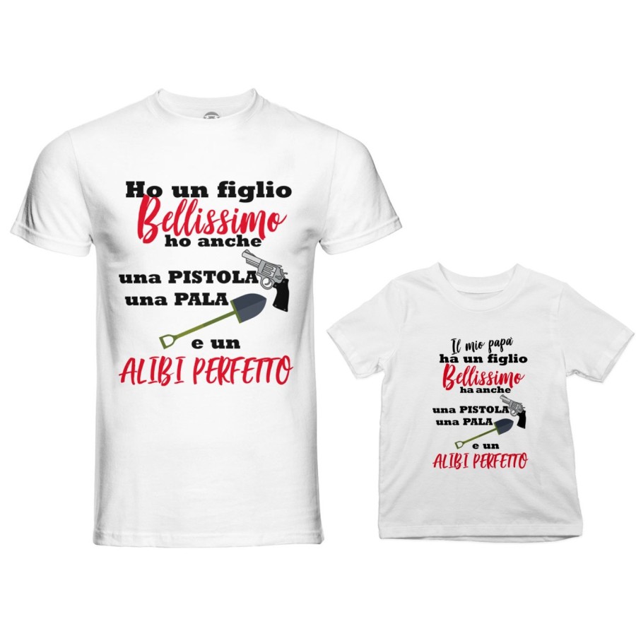 Coordinato t-shirt e body neonato padre figlio ho un figlio bellissimo una figlia bellissima Per il papà