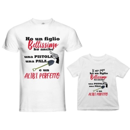 Coordinato t-shirt e body neonato padre figlio ho un figlio bellissimo una figlia bellissima Per il papà
