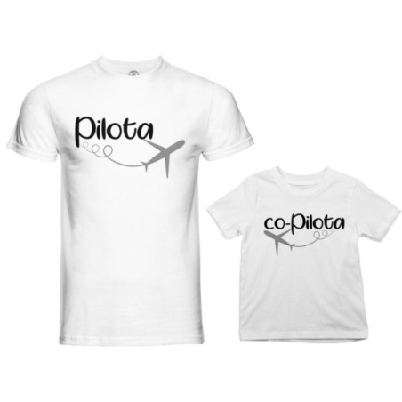 Coordinato t-shirt e body neonato padre figlio pilota co-pilota Per il papà
