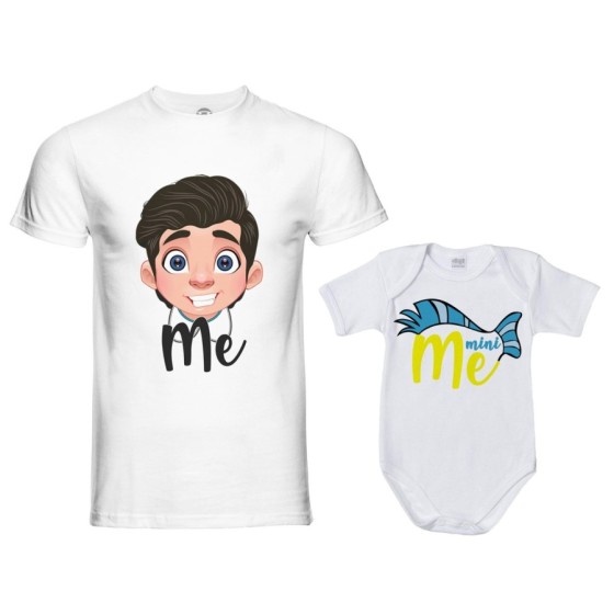 Coordinato t-shirt e body neonato padre figlio me erik mini flounder Per il papà 2