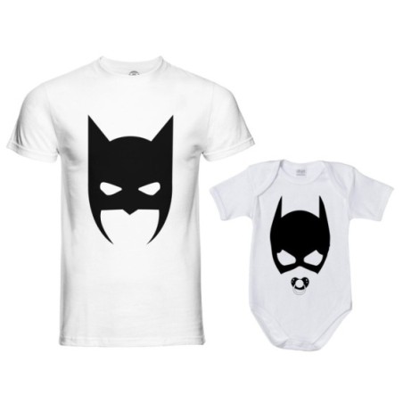 Coordinato t-shirt e body neonato padre figlia batdad baby catwoman Per il papà