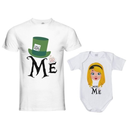 Coordinato t-shirt e body neonato padre figlia me...