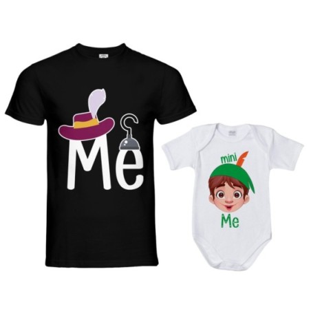 Coordinato t-shirt e body neonato padre figlio me...