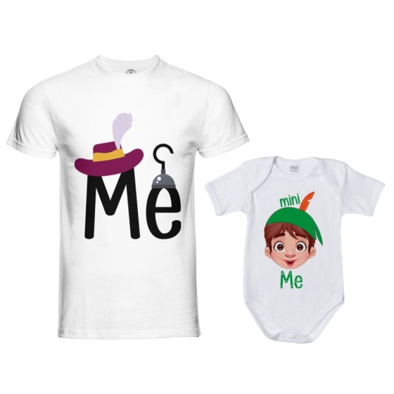 Coordinato t-shirt e body neonato padre figlio me capitano uncino mini peter pan Per il papà 2