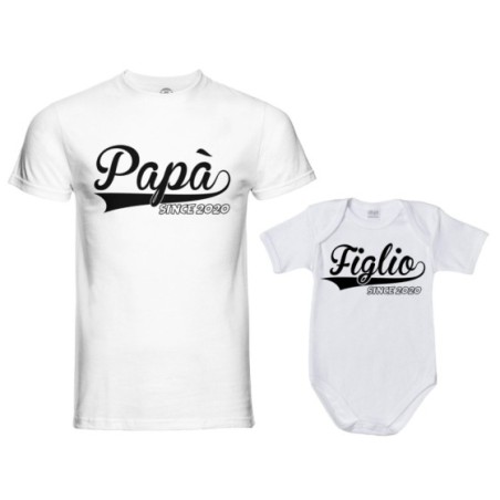 Coordinato t-shirt body padre figlio personalizzato con...