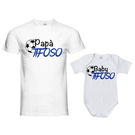 Coordinato t-shirt e body neonato padre figlio papà...