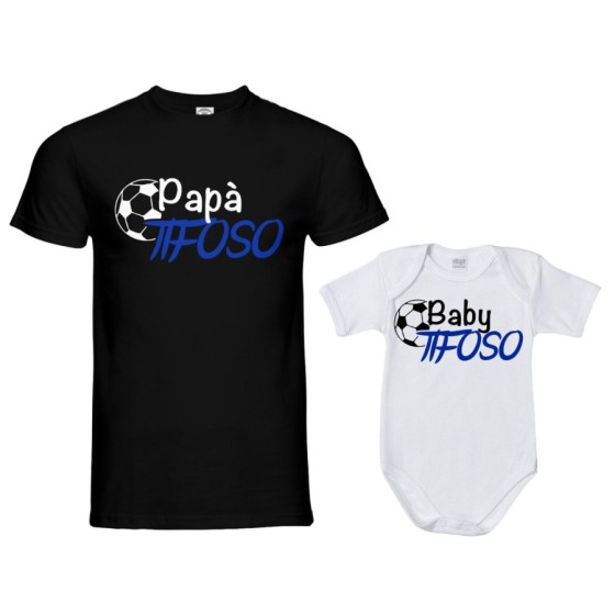 Coordinato t-shirt e body neonato padre figlio papà tifoso baby tifoso Per il papà 2