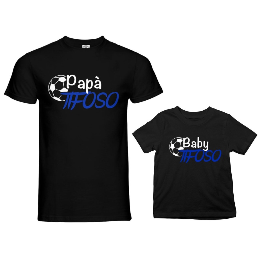 Coordinato t-shirt e body neonato padre figlio papà tifoso baby tifoso Per il papà