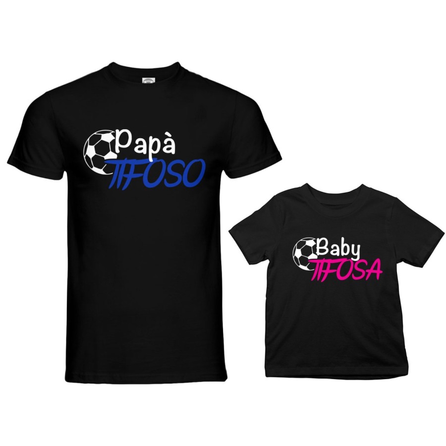 Coordinato t-shirt e body neonato padre figlio papà tifoso baby tifoso Per il papà