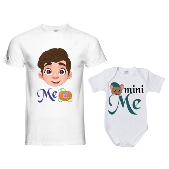 Coordinato t-shirt e body neonato padre figlia me principe azzurro mini topino Per il papà 2