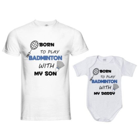 Coordinato t-shirt e body neonato padre figlio born to...