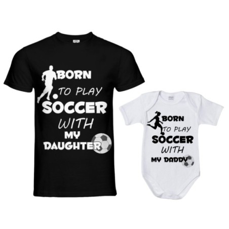 Coordinato t-shirt e body neonato padre figlio born to...