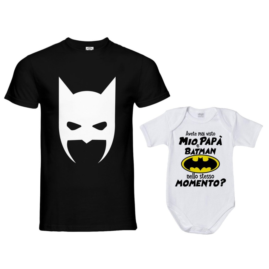 Coordinato t-shirt body padre figlio avete mai visto batman mio papà nello stesso momento? Per il papà