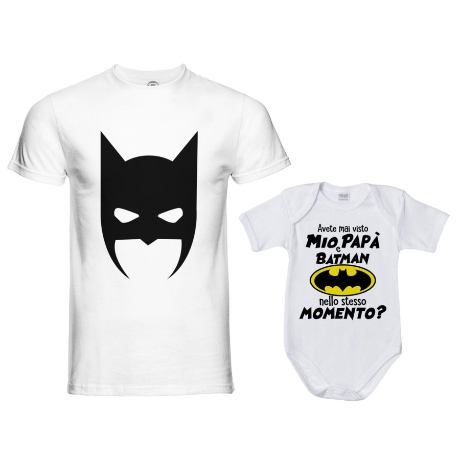 Coordinato t-shirt body padre figlio avete mai visto batman mio papà nello stesso momento? Per il papà