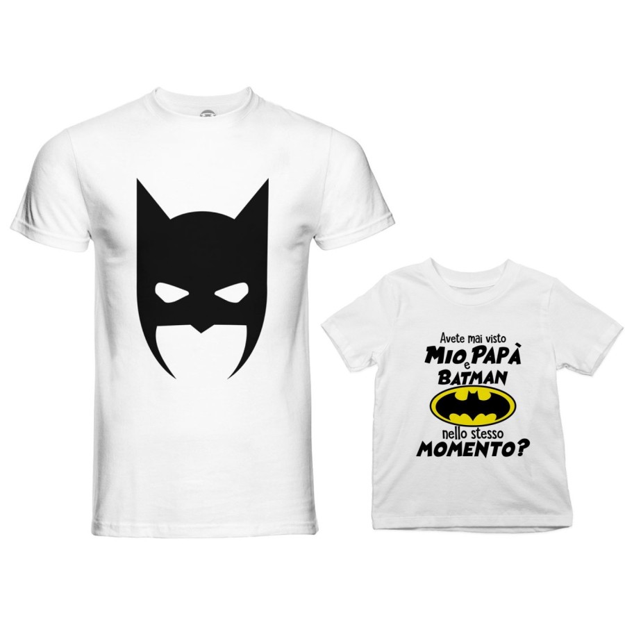 Coordinato t-shirt body padre figlio avete mai visto batman mio papà nello stesso momento? Per il papà
