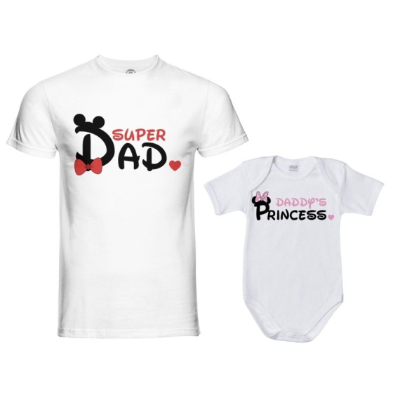 Coordinato t-shirt e body neonato padre figlio super dad mickey Per il papà 2