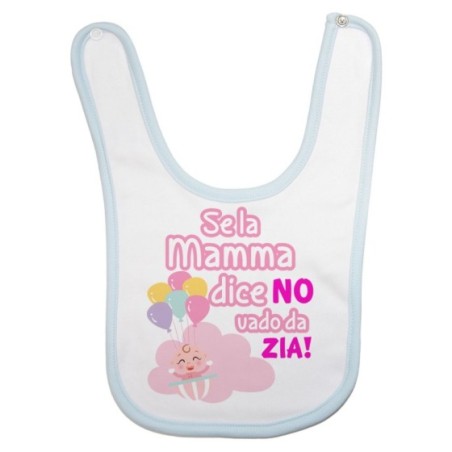 Bavaglino neonato personalizzabile nome se la mamma dice di no vado dallo zio dagli zii Per gli zii
