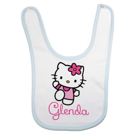 Bavaglino neonata personalizzato con nome hello kitty Cartoon