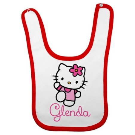 Bavaglino neonata personalizzato con nome hello kitty Cartoon