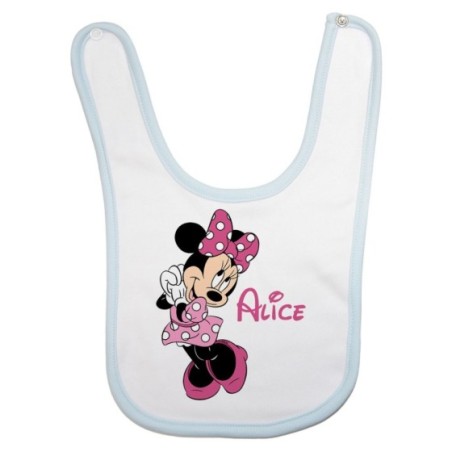 Bavaglino neonata personalizzato con nome cute minnie Cartoon