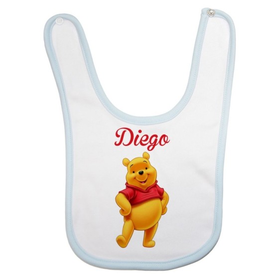 Bavaglino neonato personalizzato con nome winnie the pooh Cartoon