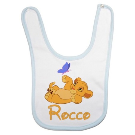 Bavaglino neonato personalizzato con nome simba