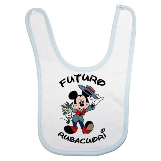 Bavaglino neonato futuro rubacuori con topolino Cartoon