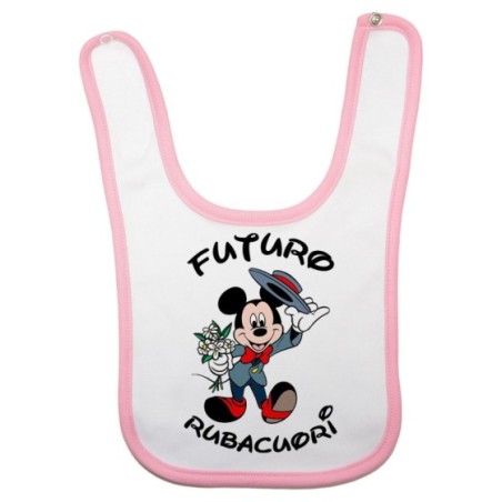 Bavaglino neonato futuro rubacuori con topolino Cartoon