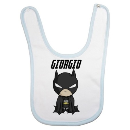 Bavaglino neonato personalizzato con nome baby batman