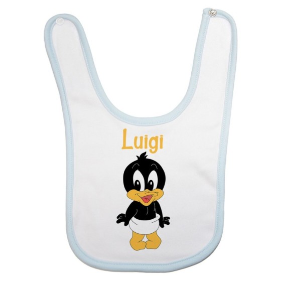 Bavaglino neonato personalizzato con nome baby duffy Cartoon