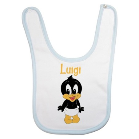 Bavaglino neonato personalizzato con nome baby duffy