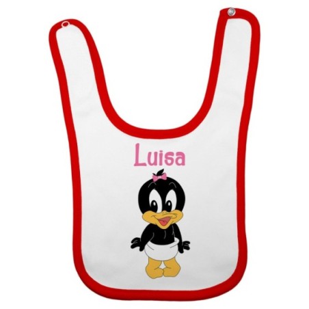 Bavaglino neonato personalizzato con nome baby duffy Cartoon