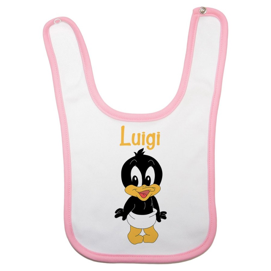 Bavaglino neonato personalizzato con nome baby duffy Cartoon
