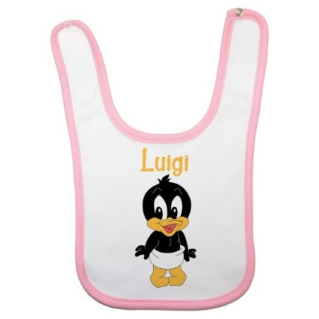Bavaglino neonato personalizzato con nome baby duffy Cartoon