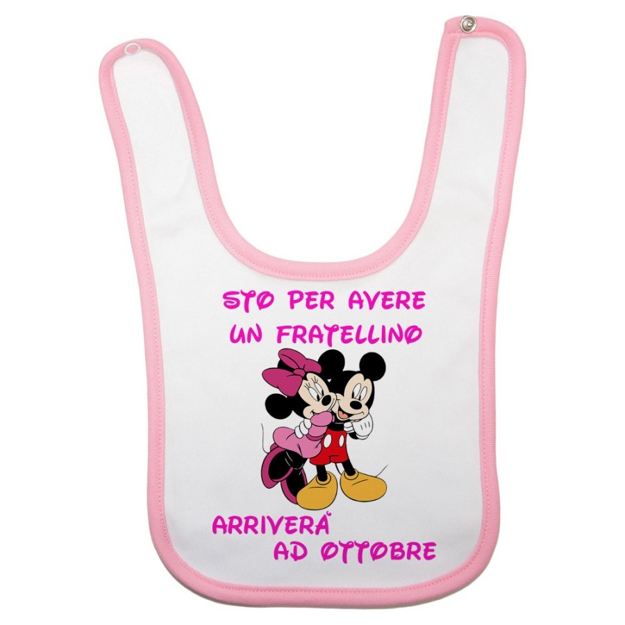 Bavaglino neonata personalizzato con mese sto per avere un fratellino arriverà Cartoon
