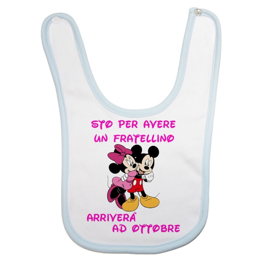 Bavaglino neonata personalizzato con mese sto per avere un fratellino arriverà Cartoon