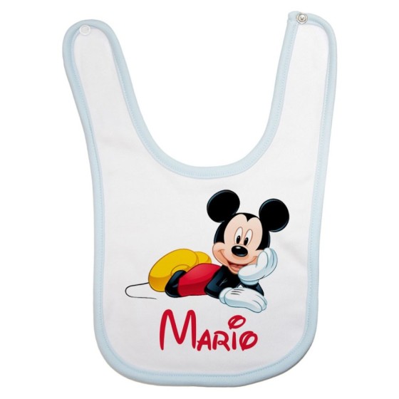 Bavaglino neonato personalizzato con nome mouse Cartoon