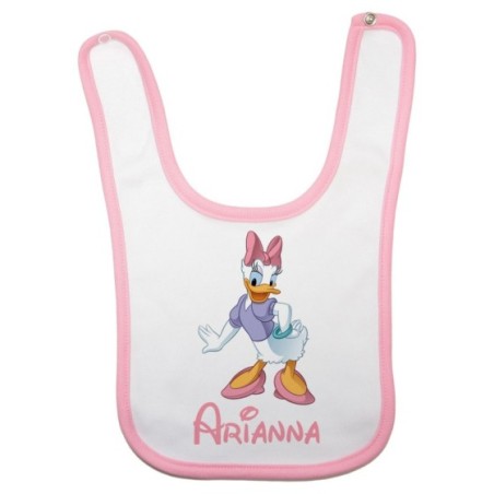 Bavaglino neonata personalizzato con nome paperina