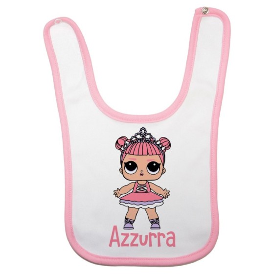 Bavaglino neonata personalizzato con nome lol Cartoon